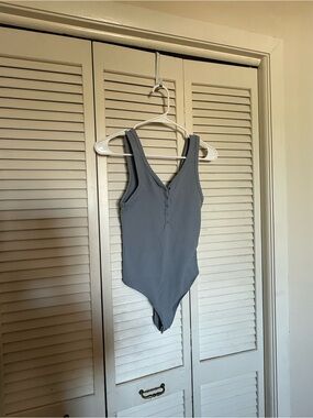 Abercrombie & Fitch Blue Gray Tank Bodysuit